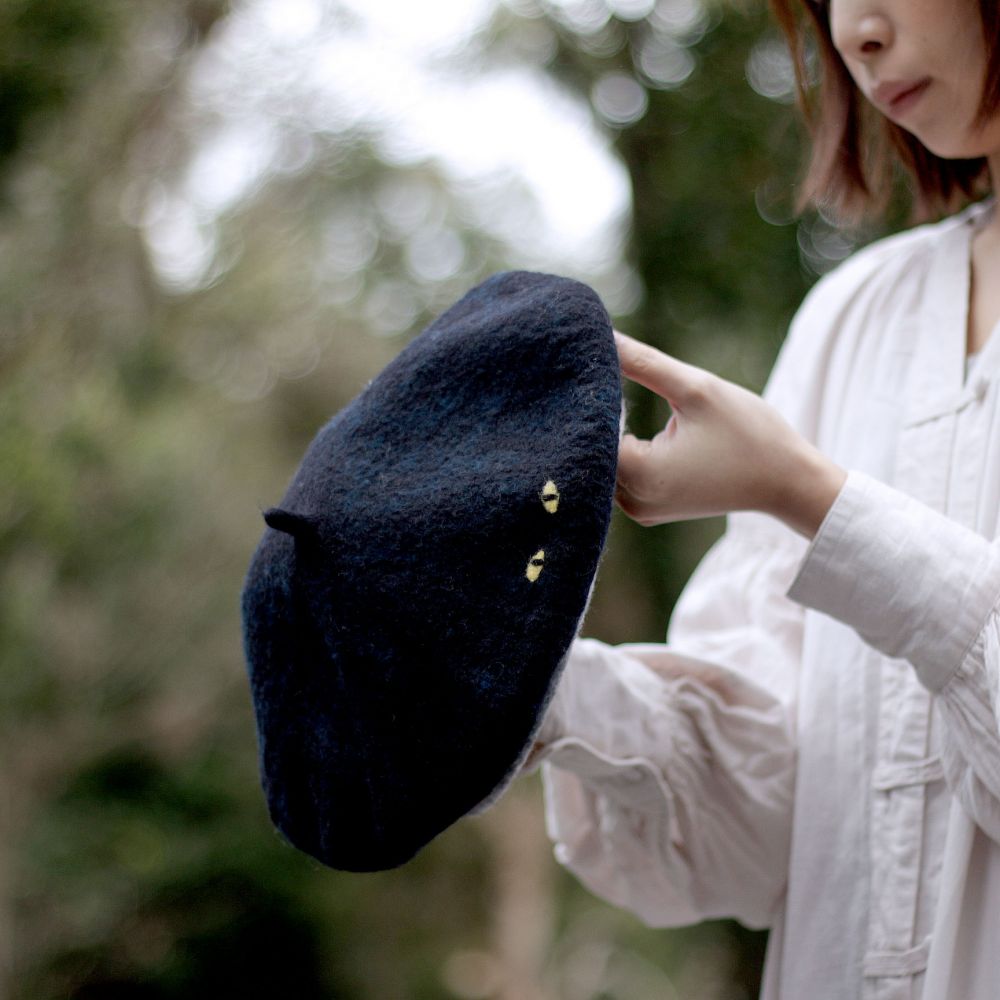 2．7【濕氈】貓咪．法式貝雷帽